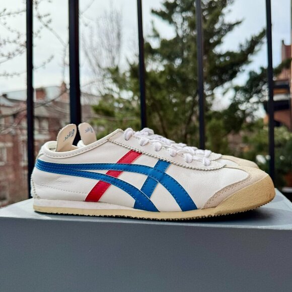 Onitsuka Tiger Mexico 66 Sneaker Shoe Blue Red White Womens 7.5 - Picture 3 of 10